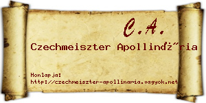 Czechmeiszter Apollinária névjegykártya